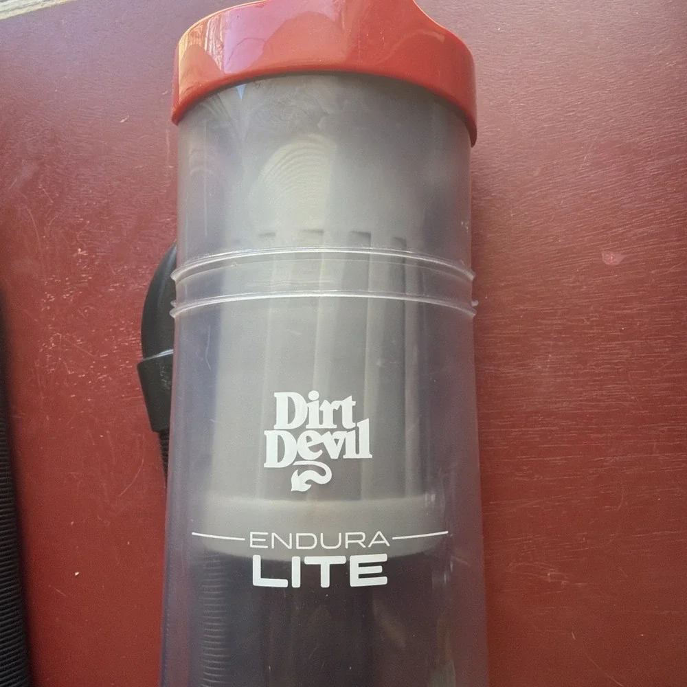 Dirt Devil Endura Lite Red Canister Dust Bin And Hose Genuine Parts